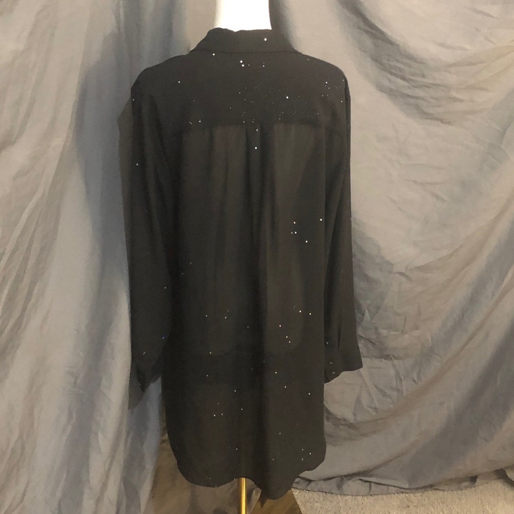 Chico's Black Travelers Collection Top Size Medium Large - Picture 8 of 14